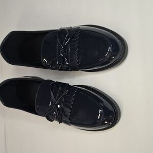 Womens Black Patent Leather Loafers